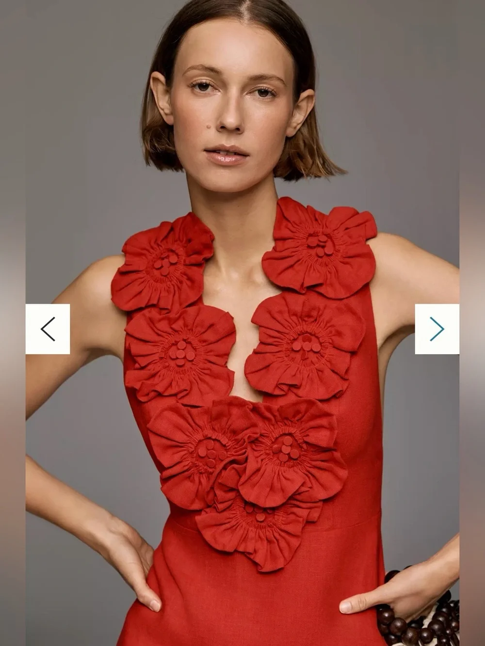 Farm Rio Ruffled Sleeveless Linen Maxi Dress - Picture 3 of 4